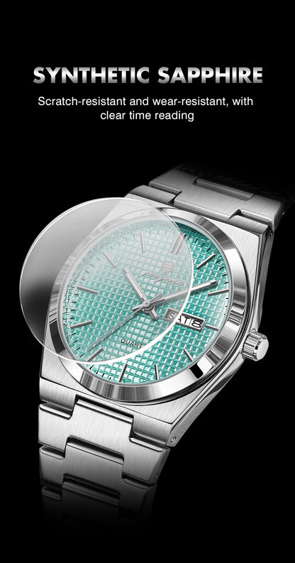 PAAZOMU Men's Luxury Chronograph Watch – Waterproof, Luminous & Date Display
