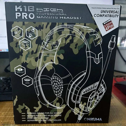 ONIKUMA K1B Pro Camo Elite Stereo Gaming Headset for PS4, Xbox, PC andThe Plug