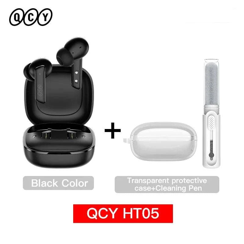 QCY HT05 ANC Wireless Earphone 40dB Noise Cancelling Bluetooth 5.2 HeaThe Plug