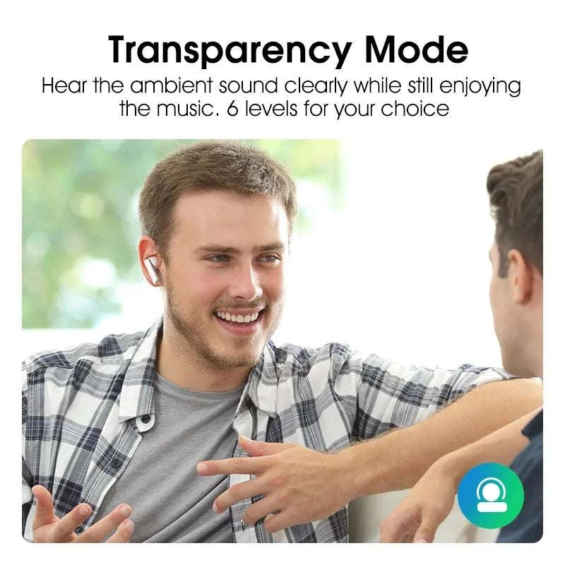 QCY HT05 ANC Wireless Earphone 40dB Noise Cancelling Bluetooth 5.2 HeaThe Plug