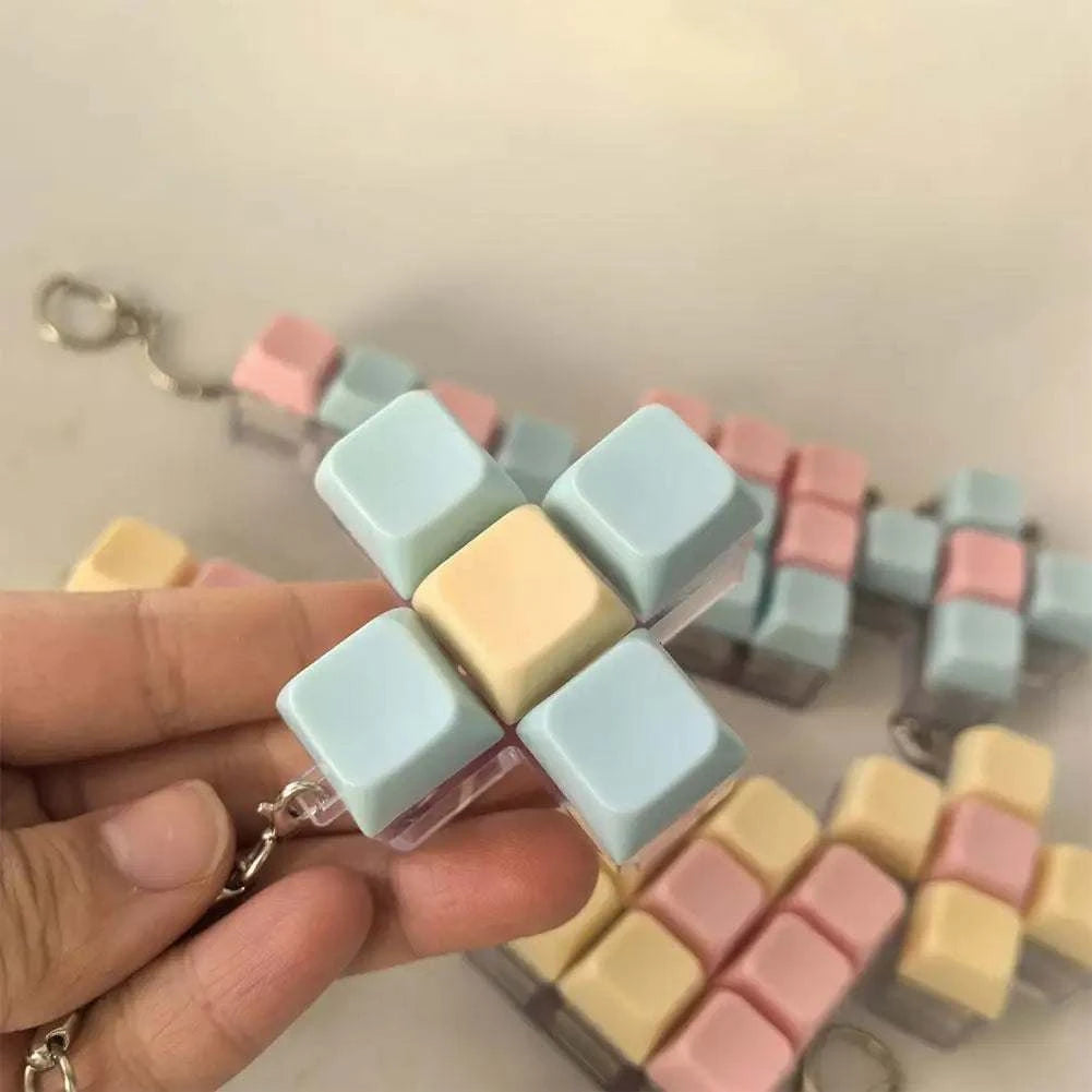 Fidget Decompression 1/4/5/9 Keyboard Key Toy Anti Stress Finger KeyboThe Plug