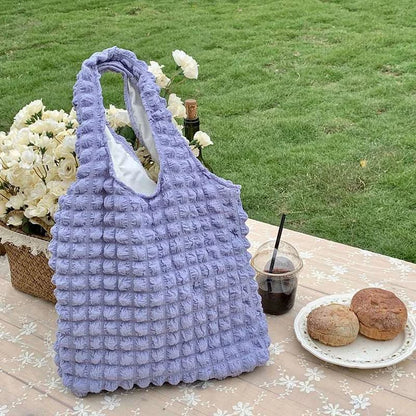Yogodlns Summer Pleated Cloud Bag Female Candy Color Large Capacity ShThe Plug
