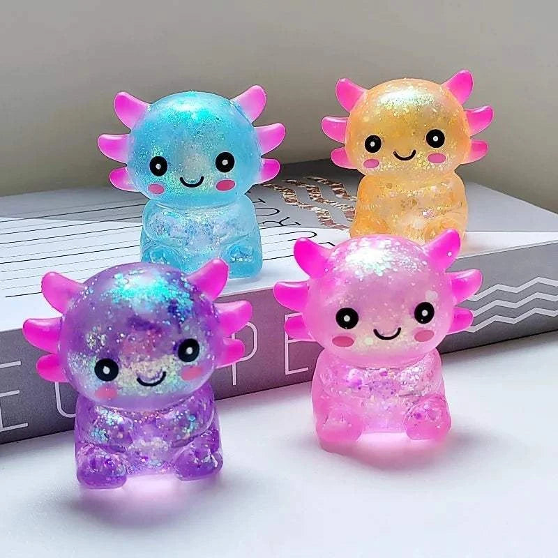Axolotl Stress Balls Squishy Sensory Fidget Toys Stress Relief Malt SuThe Plug