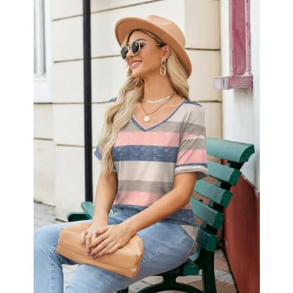 Zeagoo Womens Summer Tops Short Sleeve Casual Shirts Floral Tee TrendyThe Plug