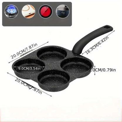 1pc Medical Stone Four-hole Omelette Pot Household Non-stick Flats-botThe Plug