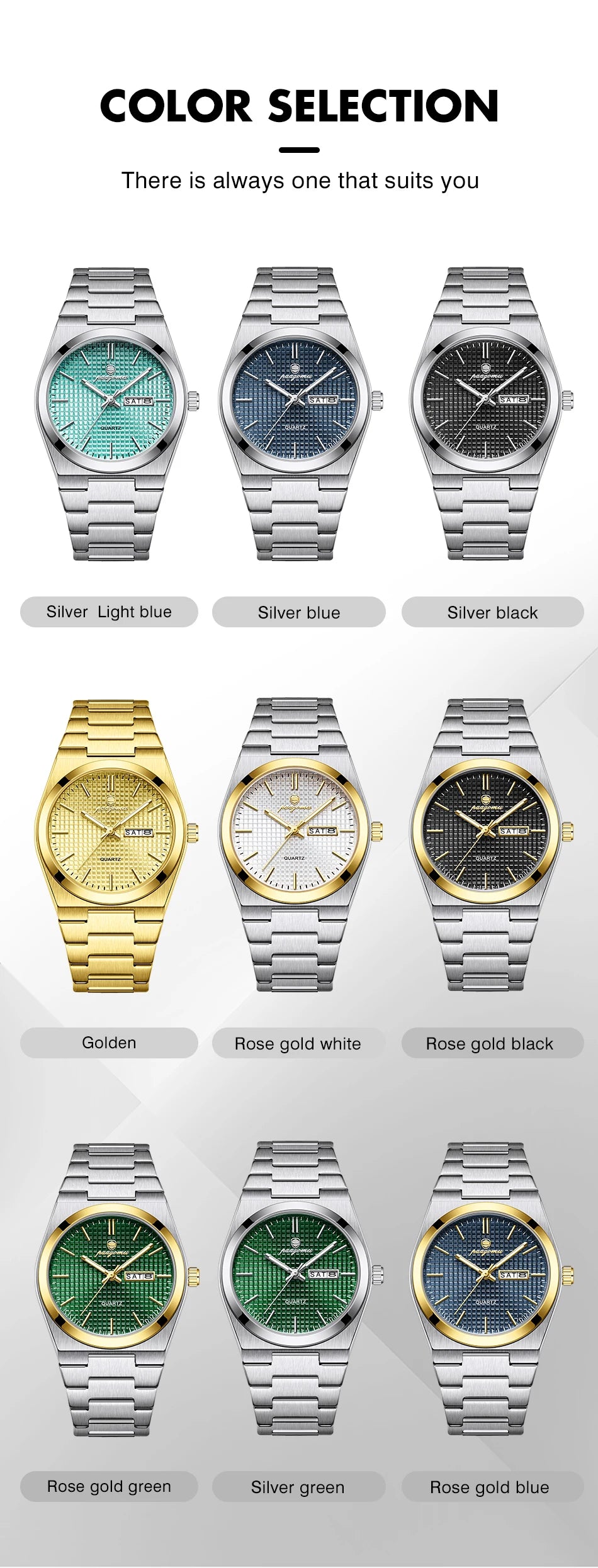 PAAZOMU Men's Luxury Chronograph Watch – Waterproof, Luminous & Date Display