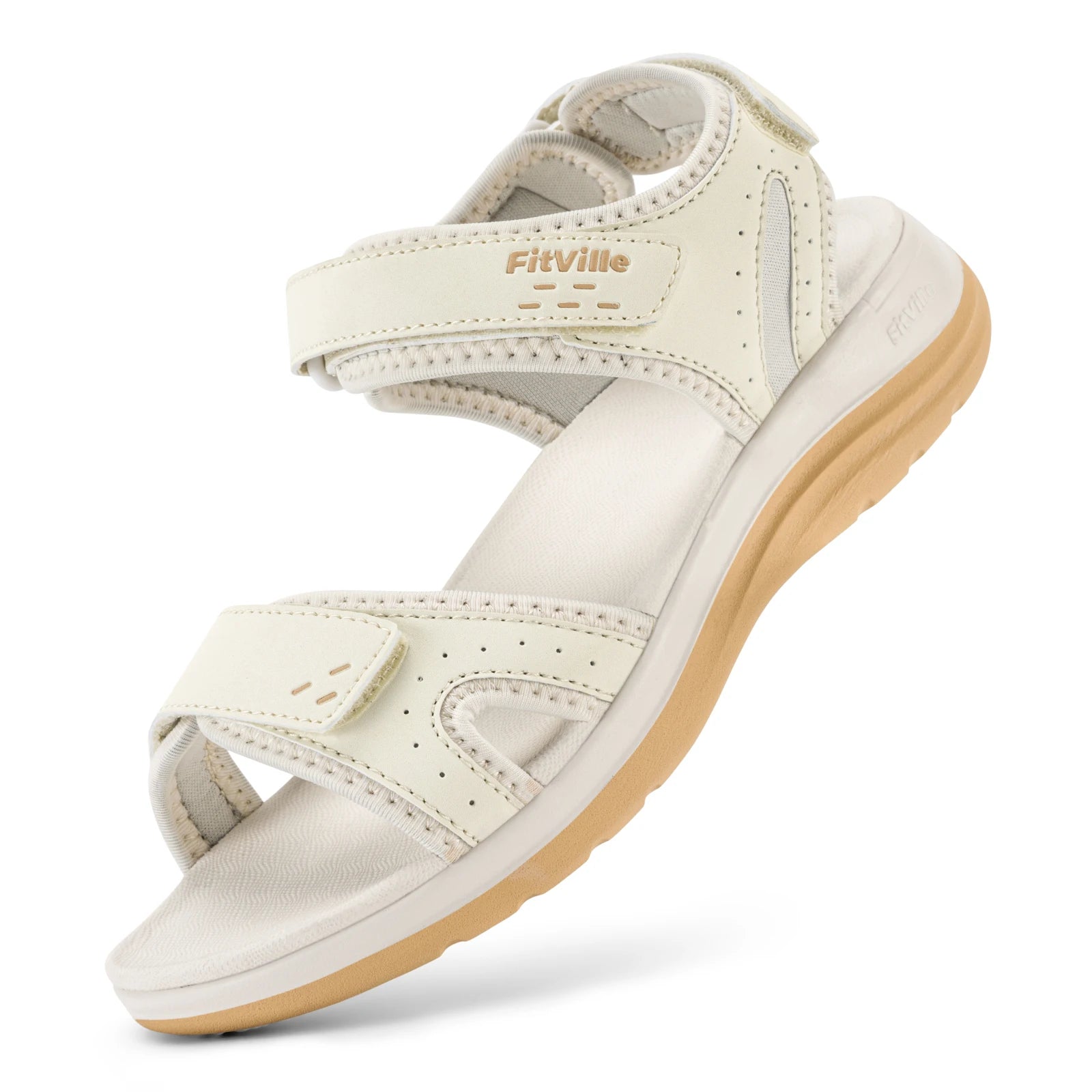 FitVille Women's Sandals  Adjustable Ankle Strap for Swollen and Flat The Plug