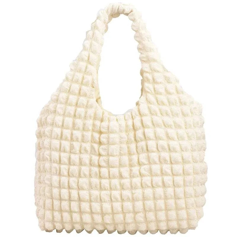 Yogodlns Summer Pleated Cloud Bag Female Candy Color Large Capacity ShThe Plug