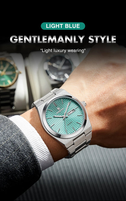 PAAZOMU Men's Luxury Chronograph Watch – Waterproof, Luminous & Date Display