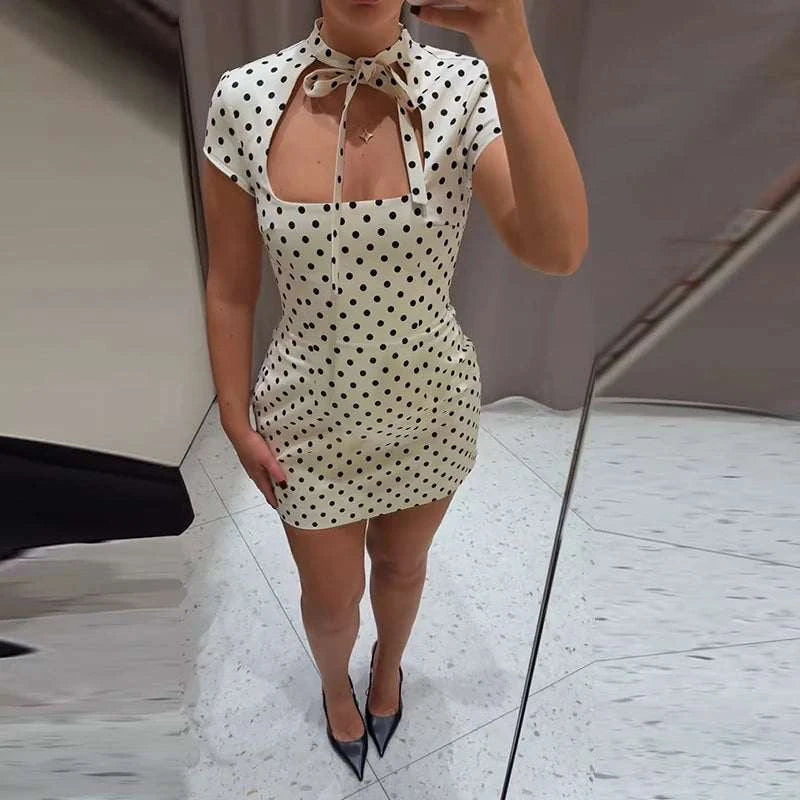 Boho Printed Women's Summer Holiday Halter Long Dress Waist Cinched PlThe Plug
