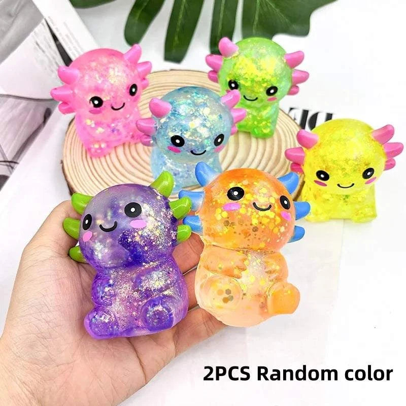 Axolotl Stress Balls Squishy Sensory Fidget Toys Stress Relief Malt SuThe Plug