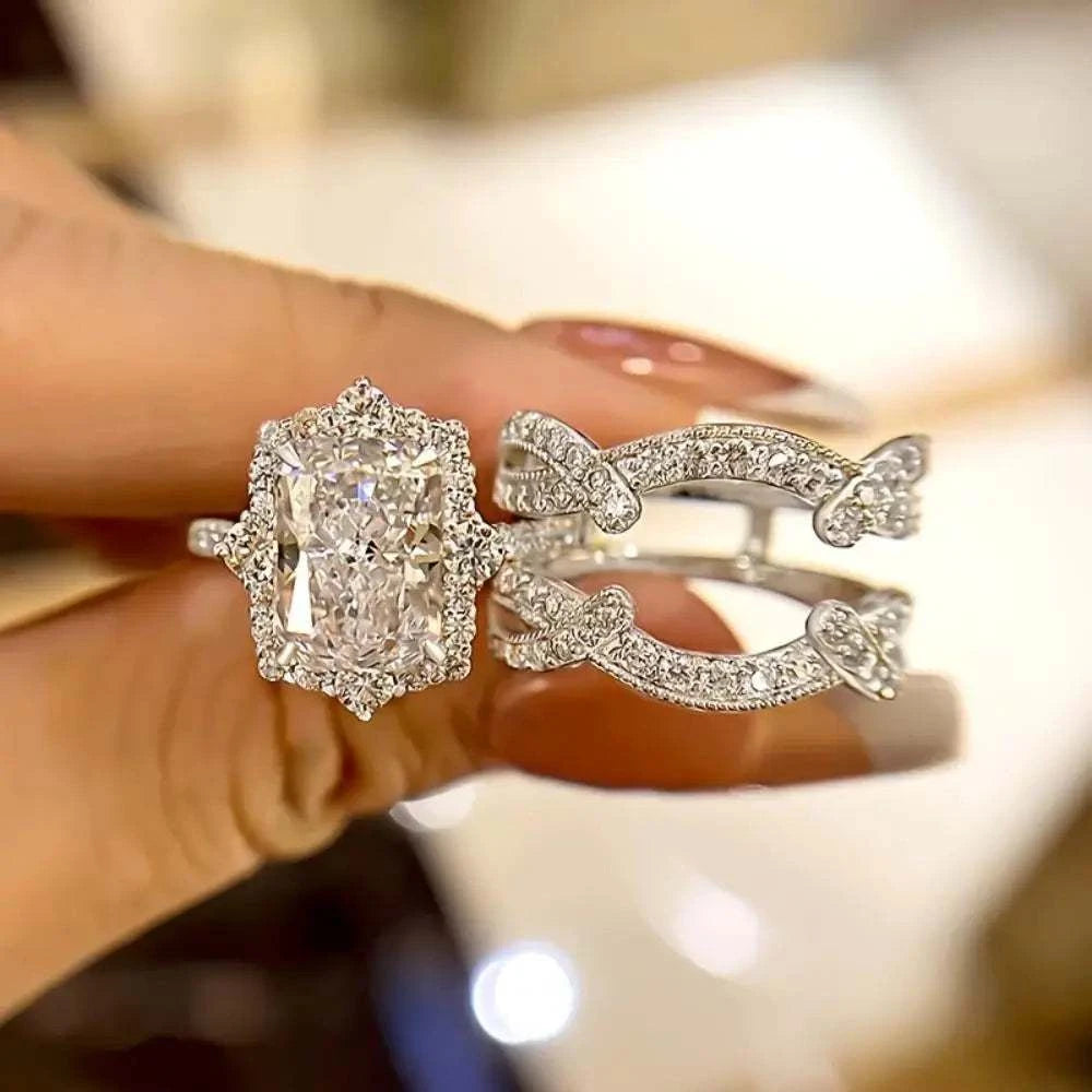 Luxury Bridal Stacking Ring Set CZ Ring Everyone Is Obsessed With AnniThe Plug