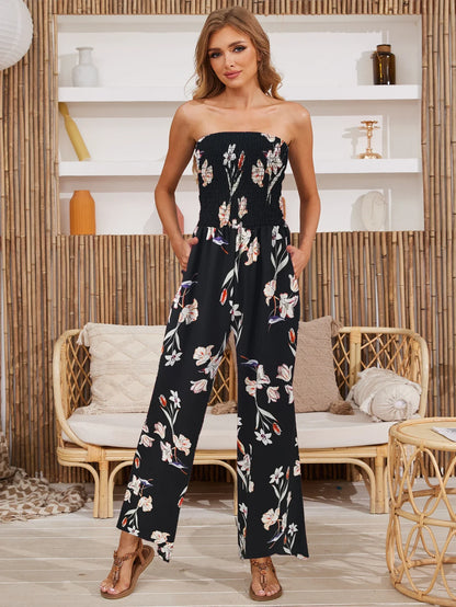 Women's Summer Printed Strapless Jumpsuit, Casual and SimpleThe Plug
