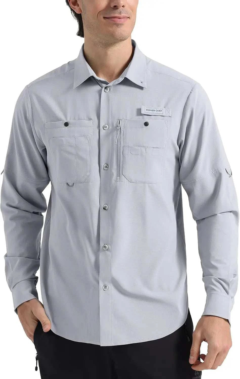 Pioneer Camp Men's Sun Protection Fishing Shirts UPF50+ Long Sleeve UVThe Plug