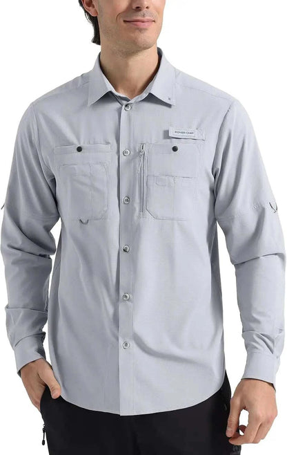 Pioneer Camp Men's Sun Protection Fishing Shirts UPF50+ Long Sleeve UVThe Plug