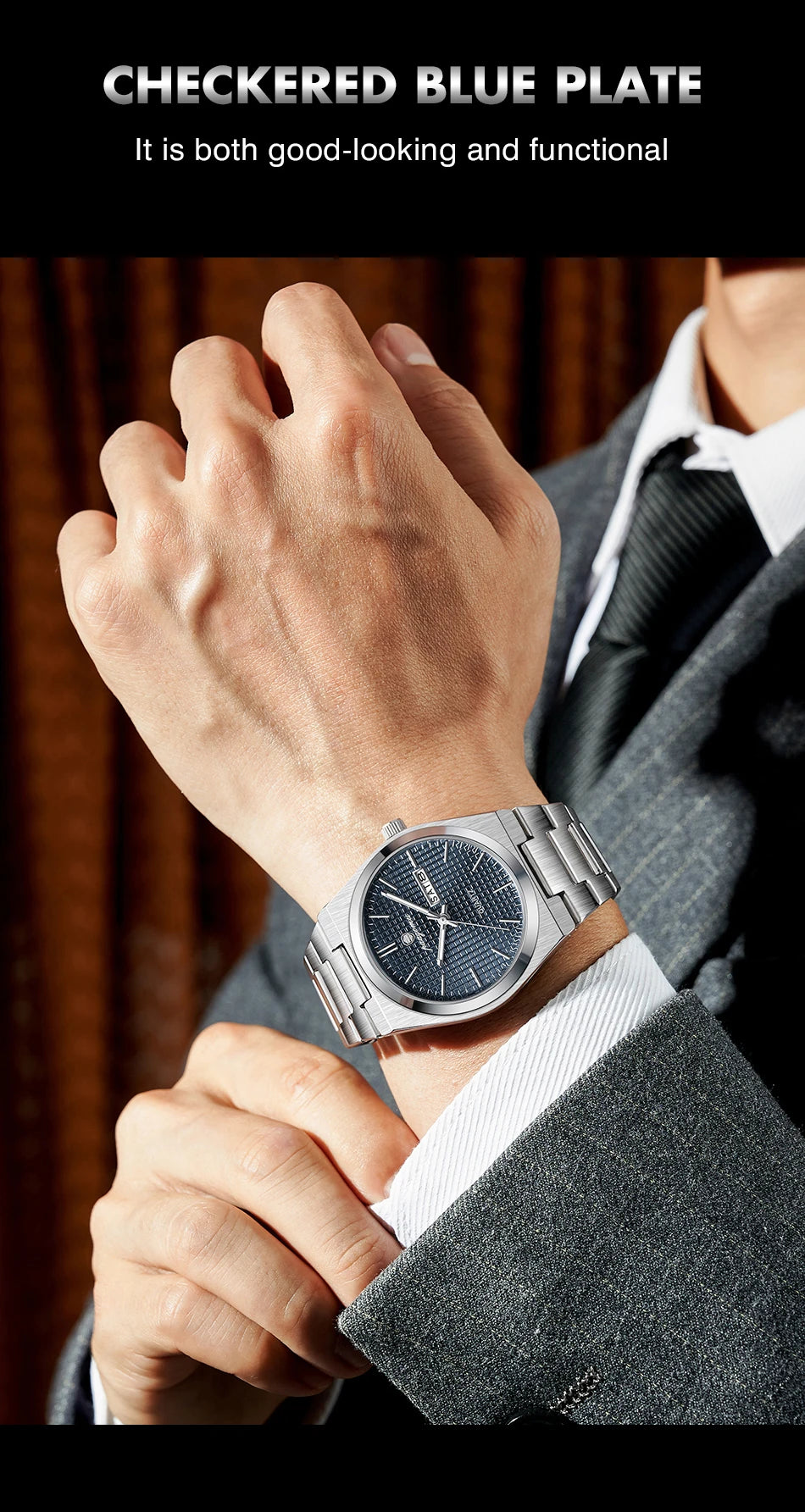 PAAZOMU Men's Luxury Chronograph Watch – Waterproof, Luminous & Date Display