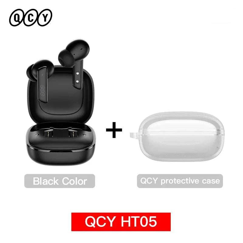 QCY HT05 ANC Wireless Earphone 40dB Noise Cancelling Bluetooth 5.2 HeaThe Plug