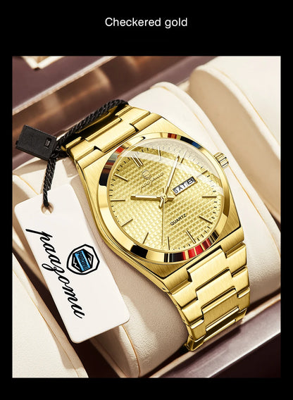 PAAZOMU Men's Luxury Chronograph Watch – Waterproof, Luminous & Date Display