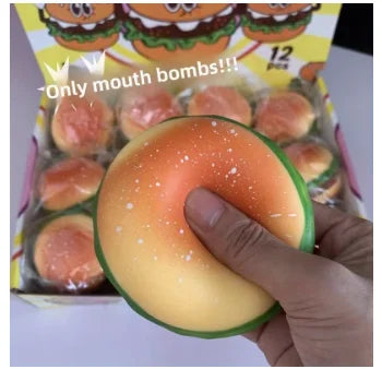 Simulation Hamburger Squishy Stress Relief Ball Pinch Sensory Fidget TThe Plug