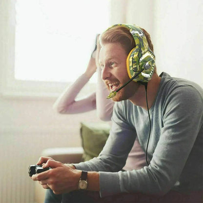 ONIKUMA K1B Pro Camo Elite Stereo Gaming Headset for PS4, Xbox, PC andThe Plug