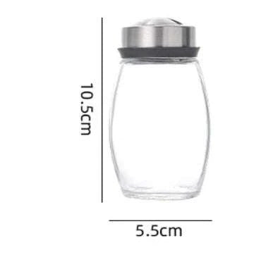 NEW Single Bottle Glass Jar and Spice Jar Set Rack Glass Seasoning SugThe Plug