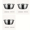Stainless Steel Mixing Bowl Set, Multi-Purpose Kitchen Basin, European-Style Mixing and Kneading Bowl Set, Soup Bowl, Multi-Purpose Bowl 20+22+24
