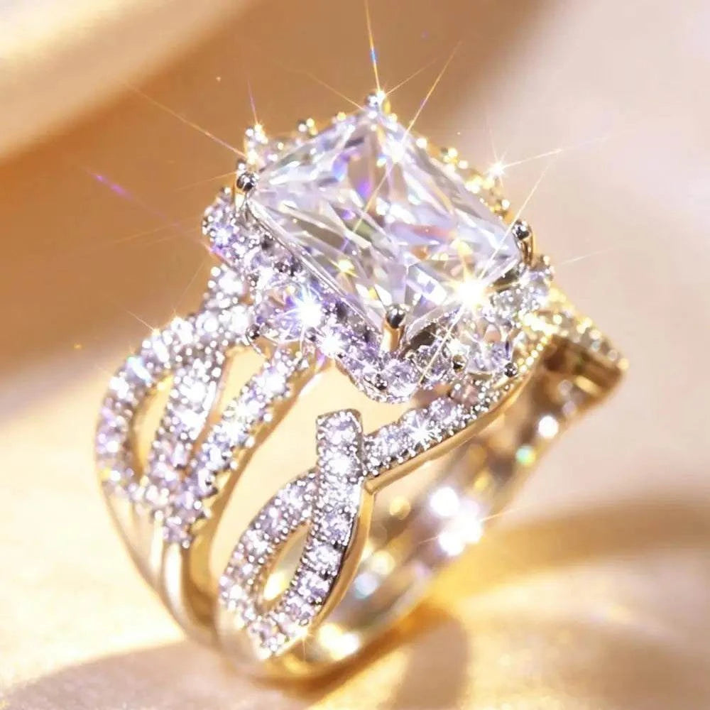 Luxury Bridal Stacking Ring Set CZ Ring Everyone Is Obsessed With AnniThe Plug
