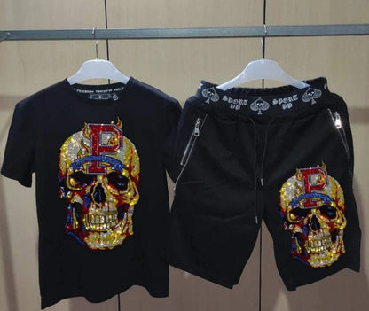 Mens Joggers Sets  Clothing Fashion designer  Tracksuit Men Short SleeThe Plug
