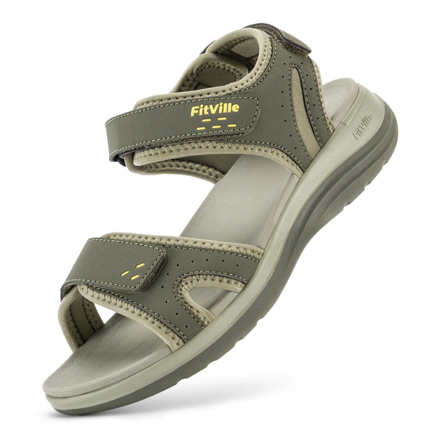 FitVille Women's Sandals  Adjustable Ankle Strap for Swollen and Flat The Plug
