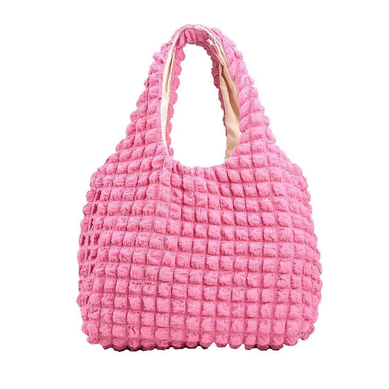 Yogodlns Summer Pleated Cloud Bag Female Candy Color Large Capacity ShThe Plug