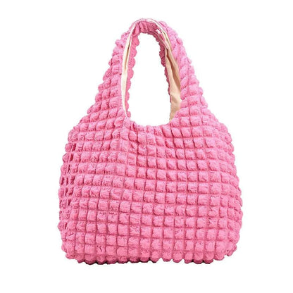 Yogodlns Summer Pleated Cloud Bag Female Candy Color Large Capacity ShThe Plug