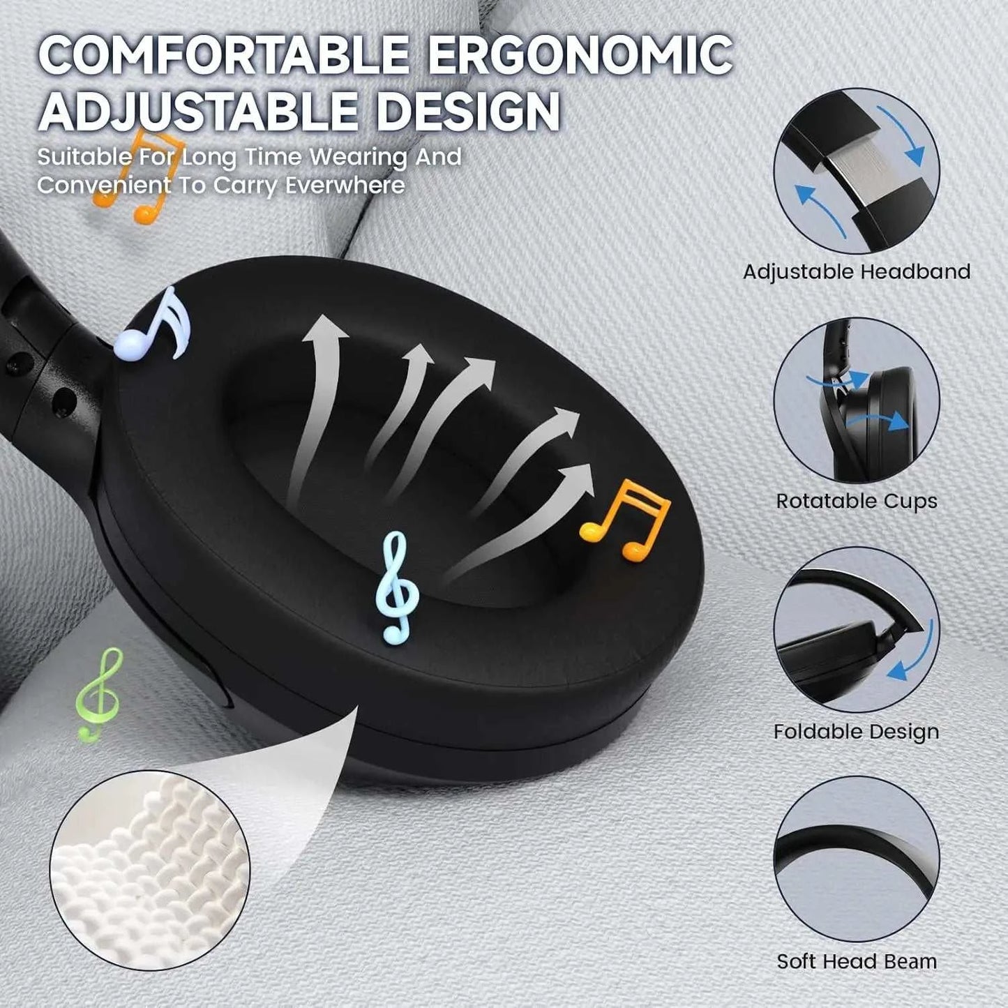 ATTACK SHARK G300 Wireless Bluetooth Headphone with ENC Noise CancellaThe Plug