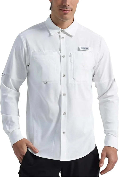 Pioneer Camp Men's Sun Protection Fishing Shirts UPF50+ Long Sleeve UVThe Plug