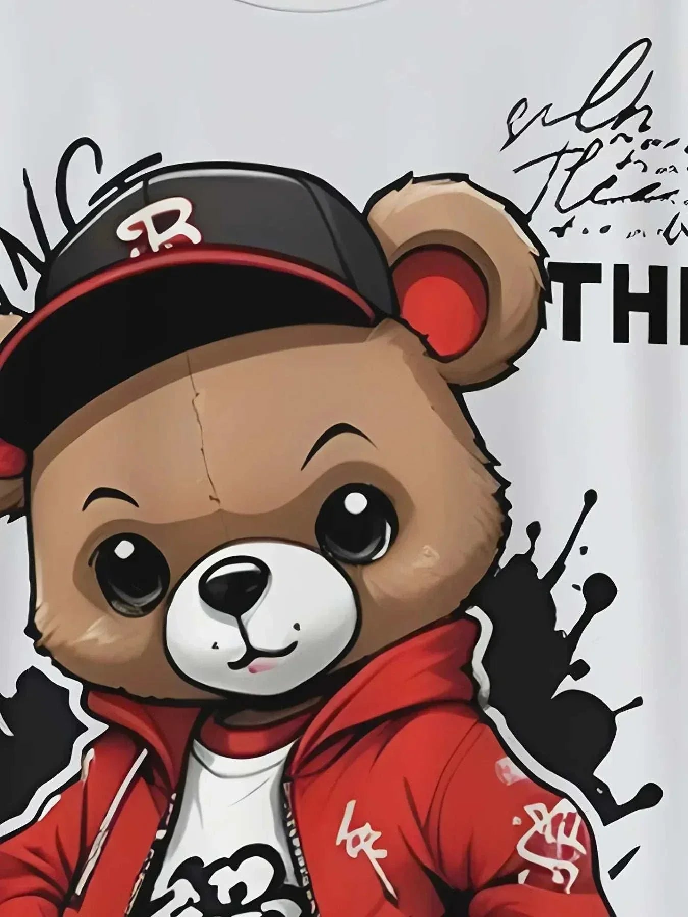 Trendy Men's Graphic teddy bear streetwear outfitThe Plug