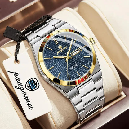 PAAZOMU Men's Luxury Chronograph Watch – Waterproof, Luminous & Date Display