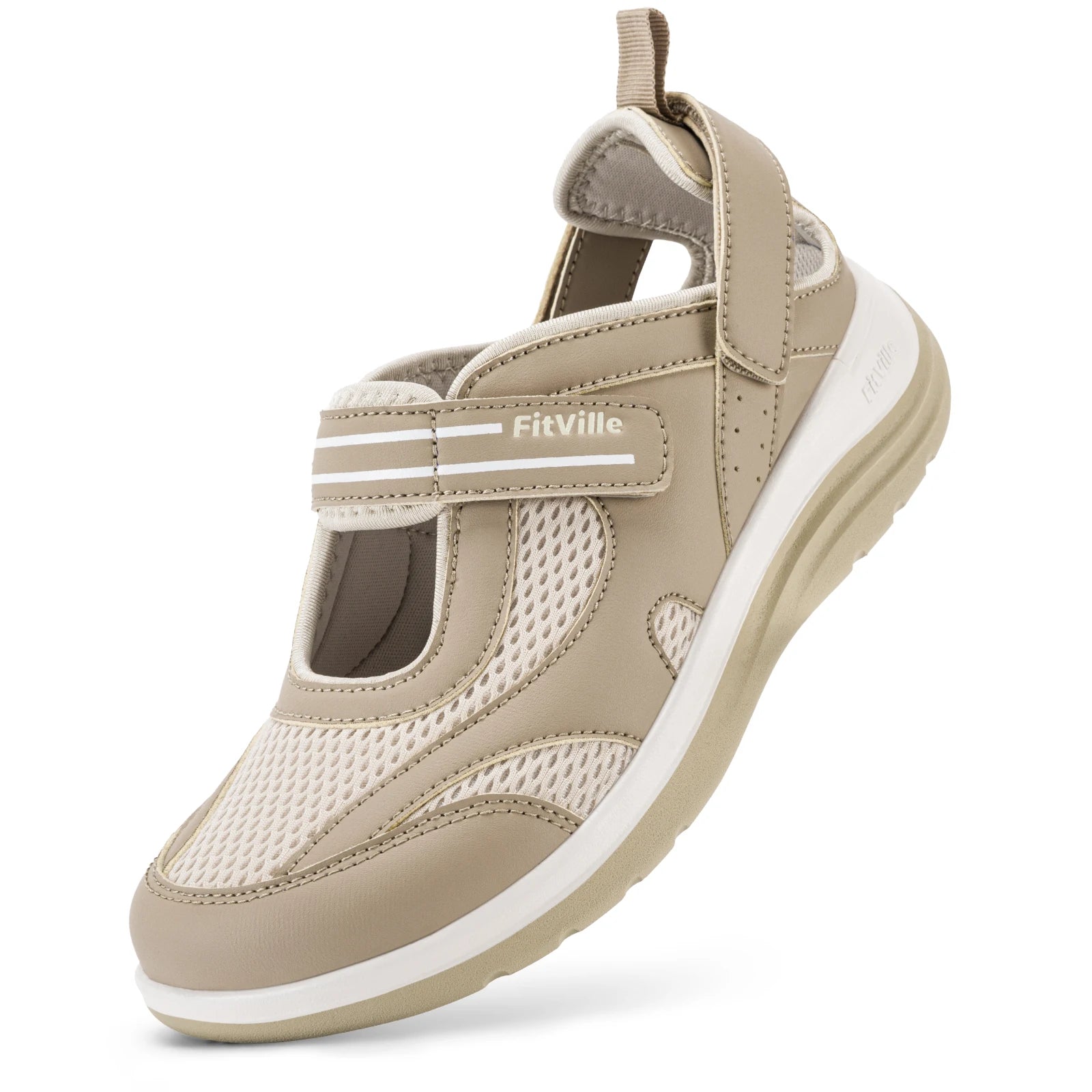 Fitville Women's Sandals Mary Jane Casual Shoes Widened Toe For SwolleThe Plug