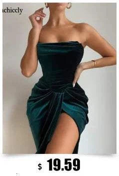 Kesiachiccly Double Layers Ruched Bodycon Dress Women Halter Bandage MThe Plug