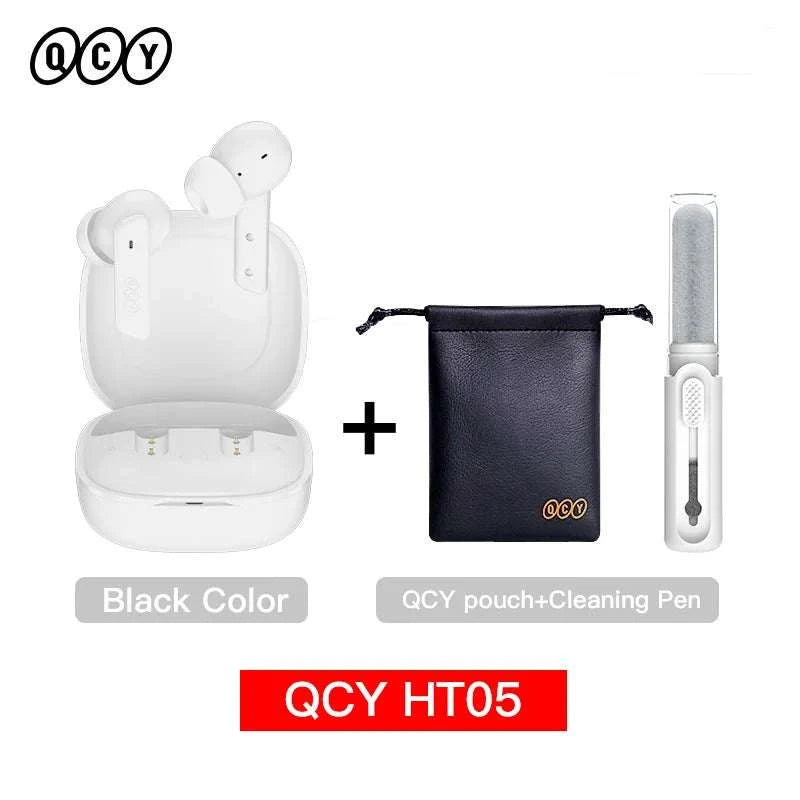 QCY HT05 ANC Wireless Earphone 40dB Noise Cancelling Bluetooth 5.2 HeaThe Plug