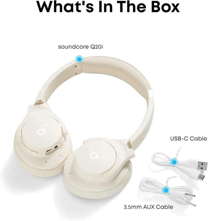 Soundcore by Anker Q20i Hybrid Active Noise Cancelling Headphones, WirThe Plug