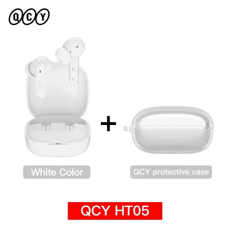 QCY HT05 ANC Wireless Earphone 40dB Noise Cancelling Bluetooth 5.2 HeaThe Plug