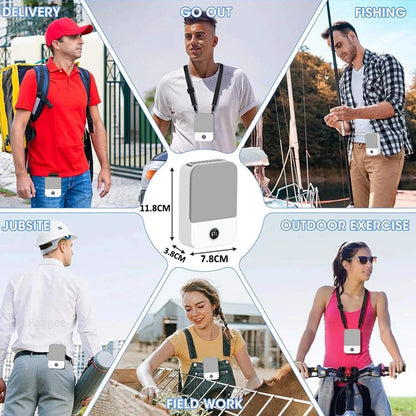 Waist Fan Portable Wearable Hanging Neck Fan USB Rechargeable Air CircThe Plug