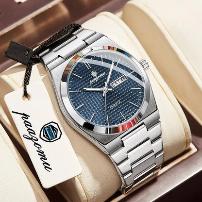 PAAZOMU Men's Luxury Chronograph Watch – Waterproof, Luminous & Date Display