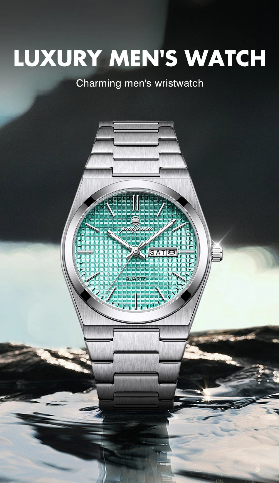 PAAZOMU Men's Luxury Chronograph Watch – Waterproof, Luminous & Date Display