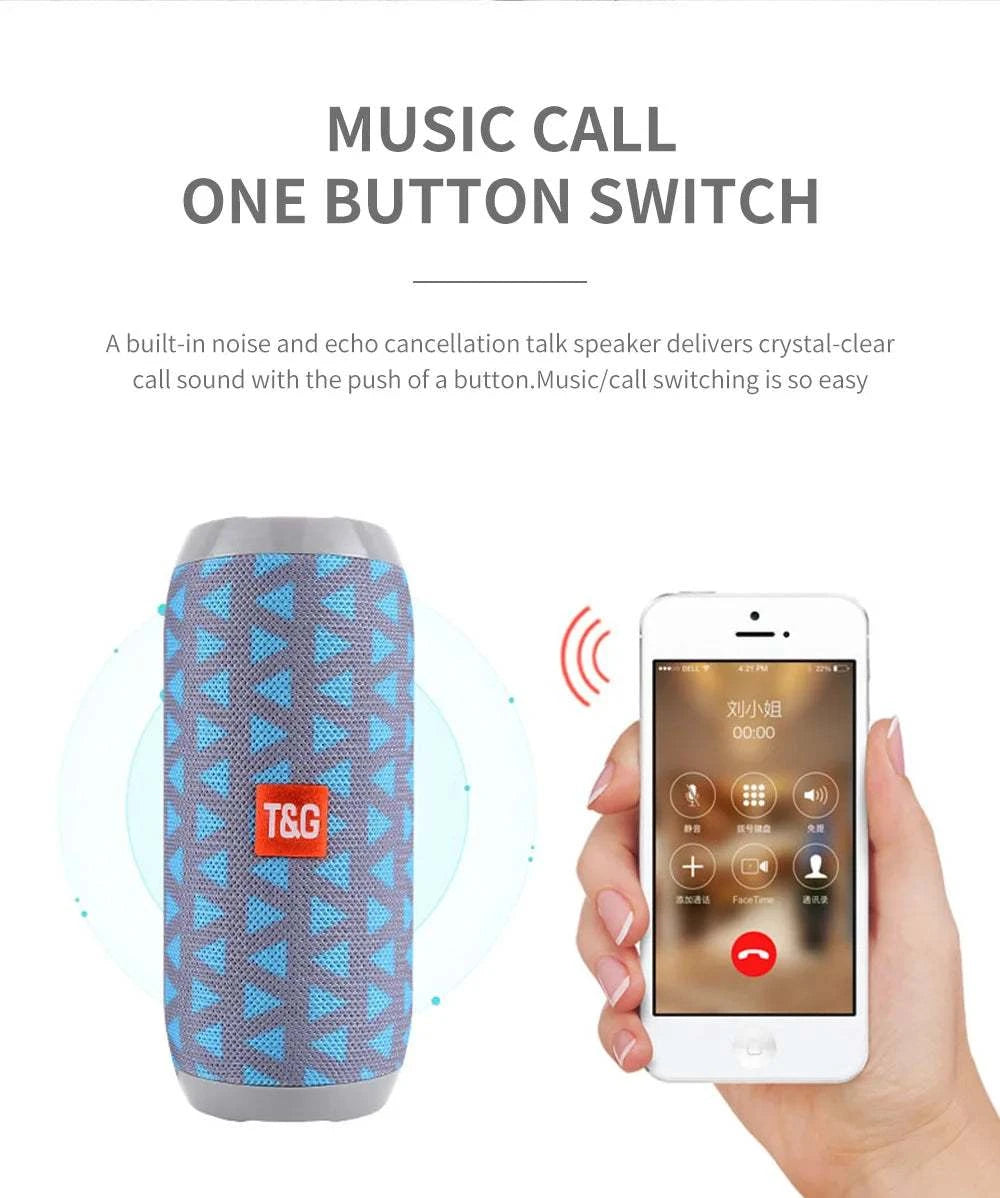 Bluetooth Speaker T&G TG117 Portable TWS Sound Box Waterproof LoudspeaThe Plug