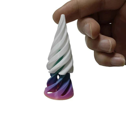 1 Piece Spiral Cone Decompression Toy 3D Printed Pyramid Impossible PaThe Plug