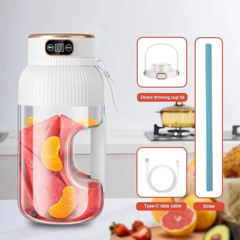 1000ML Portable Juicer Blender Fruit Juicer USB Charging Lemon Orange The Plug