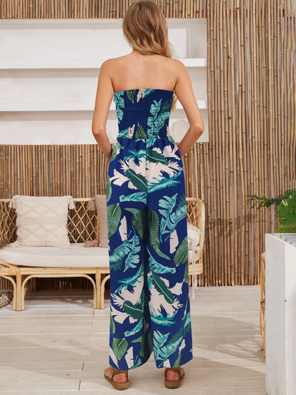 Women's Summer Printed Strapless Jumpsuit, Casual and SimpleThe Plug