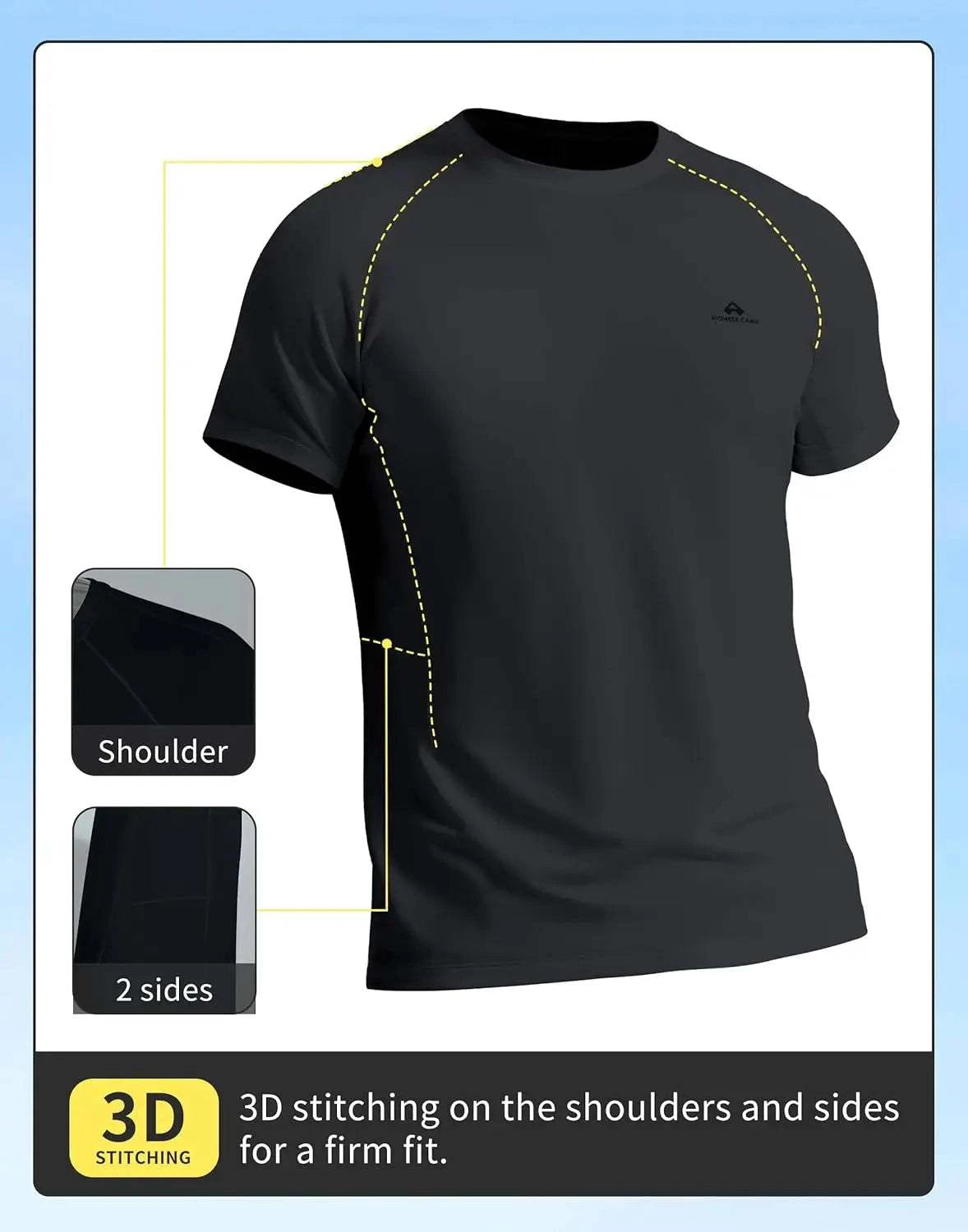 Pioneer Camp Mens Moisture Wicking Running Workout Shirt Performance AThe Plug