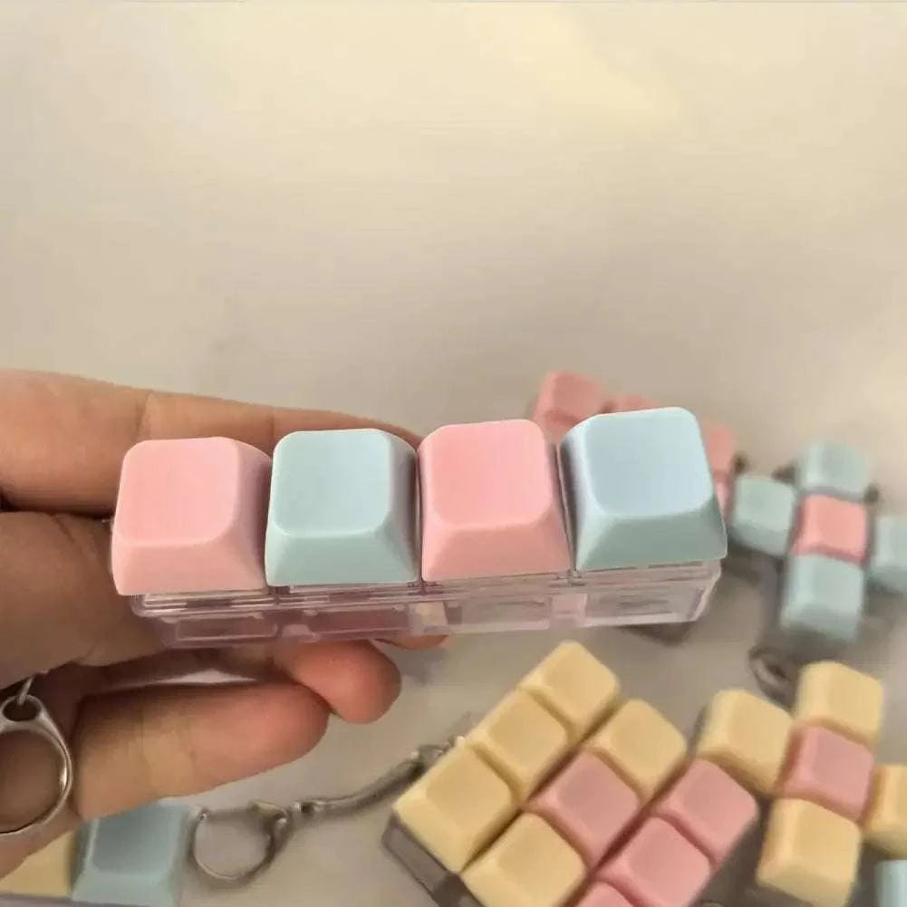 Fidget Decompression 1/4/5/9 Keyboard Key Toy Anti Stress Finger KeyboThe Plug