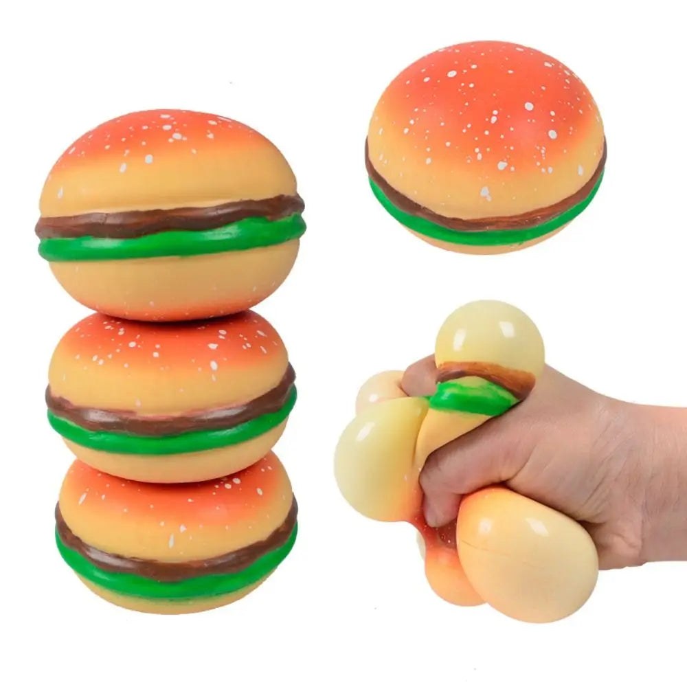 Simulation Hamburger Squishy Stress Relief Ball Pinch Sensory Fidget TThe Plug